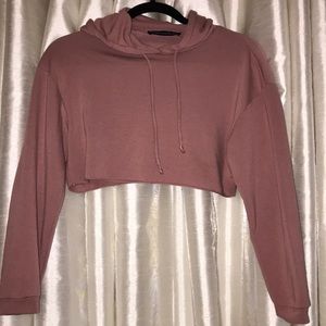 naked wardrobe crop hoodie